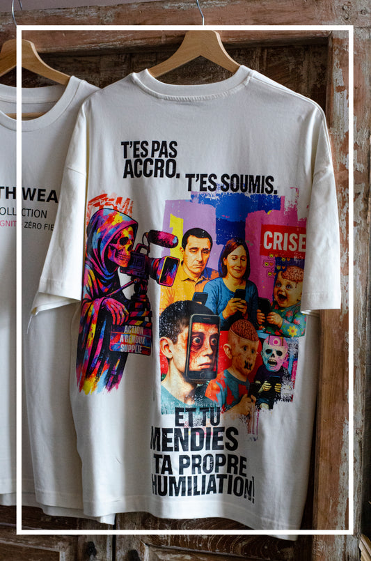 T-shirt oversize AIMEZ-MOI HORS LIGNE