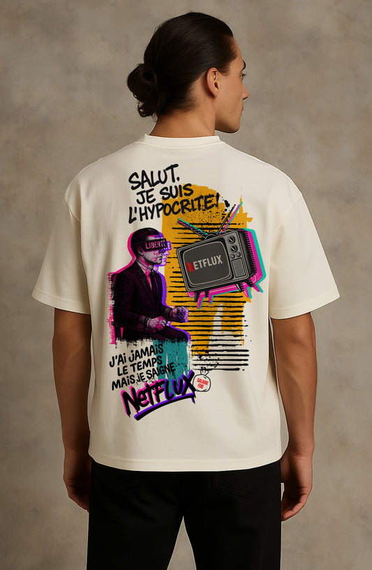 T-shirt oversize Netflux & l’Hypocrite