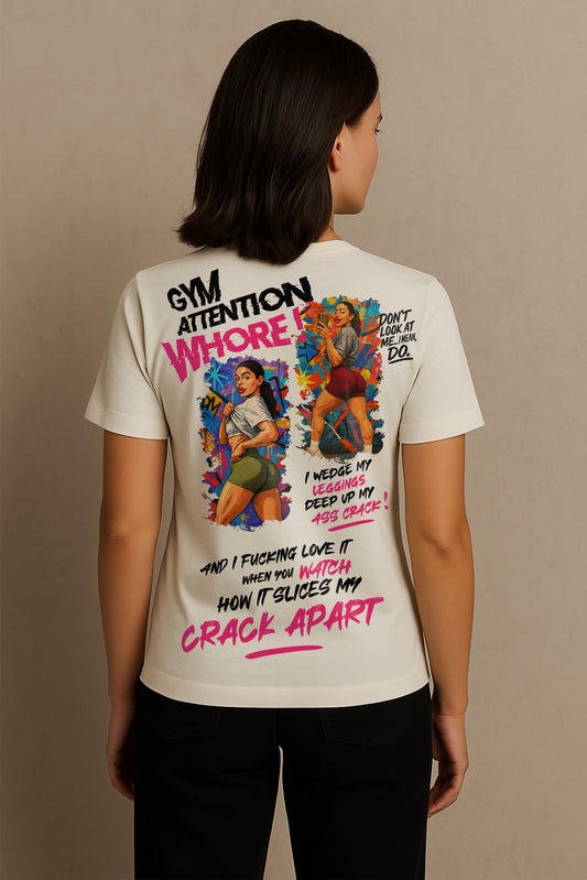 T-Shirts Ajustés GYM Attention Whore