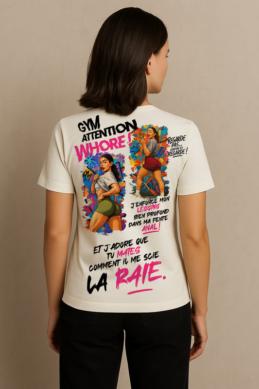 T-Shirts Ajustés Oversized T-shirt GYM Attention Whore