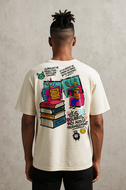 T-shirt oversize LE DICTATEUR DE SALON !